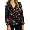 Alfani Women's Printed Surplice Wrap Top, Created For Macy's