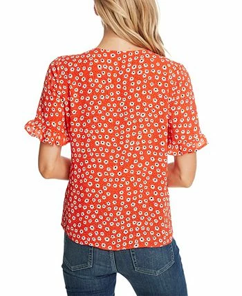 CeCe Women's Daisy Melody Ruffle Short Sleeve Blouse 2 CeCe Women's Daisy Melody Ruffle Short Sleeve Blouse - Image 2