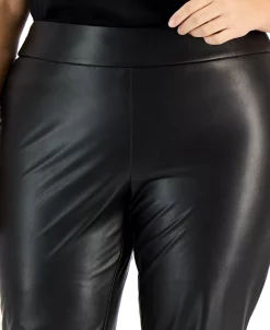Kasper Plus Size Pull-On Faux-Leather Slim-Fit Ankle Pants -VINCE CAMUTO Shop 22185979 fpx