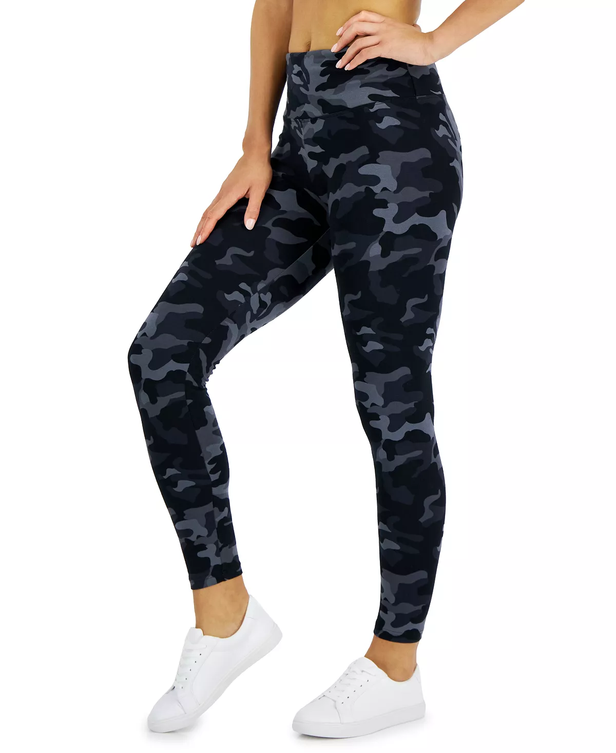 Style & Co Women's Camo-Print High Rise Leggings, Created For Macy's 3 Style & Co Women's Camo-Print High Rise Leggings, Created For Macy's - Image 3