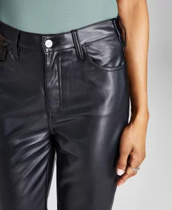 And Now This Women's High-Rise Faux-Leather Straight Pants -VINCE CAMUTO Shop 22250128 fpx