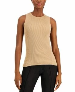 Anne Klein Women's Ribbed-Knit Crewneck Tank Top