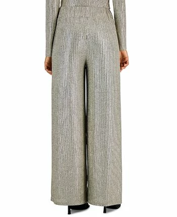 INC International Concepts Women's Metallic Wide-Leg High Rise Pull-On Pants, Created For Macy's 2 INC International Concepts Women's Metallic Wide-Leg High Rise Pull-On Pants, Created For Macy's - Image 2