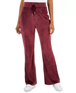INC International Concepts Women's Velour High-Rise Flare-Leg Pants, Created For Macy's -VINCE CAMUTO Shop 22270638 fpx