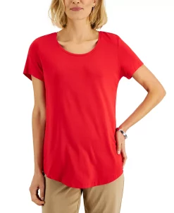 JM Collection Scoop-Neck T-Shirt, Created For Macy's -VINCE CAMUTO Shop 22271328 fpx