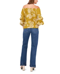 Vince Camuto Women's Bubble Sleeve Blooming Paisley Blouse -VINCE CAMUTO Shop 22291730 fpx