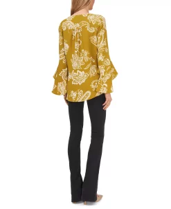 Vince Camuto Women's Flutter Sleeve V-neck Blouse -VINCE CAMUTO Shop 22291810 fpx