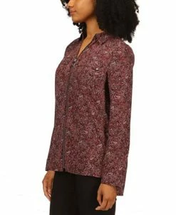 Michael Kors Women's Pop Paisley Zip-Front Top, Regular & Petite 7 Michael Kors Women's Pop Paisley Zip-Front Top, Regular & Petite -VINCE CAMUTO Shop 22299714 fpx
