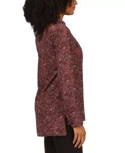 Michael Kors Women's Pop Paisley Zip-Front Top, Regular & Petite 8 Michael Kors Women's Pop Paisley Zip-Front Top, Regular & Petite -VINCE CAMUTO Shop 22299715 fpx