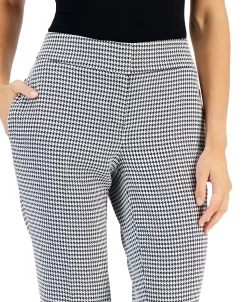 Kasper Women's Houndstooth Mid Rise Slim-Fit Pants -VINCE CAMUTO Shop 22302758 fpx