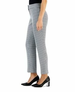 Kasper Women's Houndstooth Mid Rise Slim-Fit Pants -VINCE CAMUTO Shop 22302759 fpx