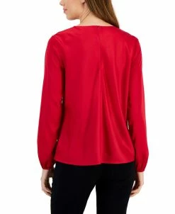 Kasper Women's Twisted Keyhole-Neck Long-Sleeve Top -VINCE CAMUTO Shop 22302786 fpx