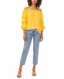 Vince Camuto Women's Off-The-Shoulder Tiered-Sleeve Blouse -VINCE CAMUTO Shop 22323707 fpx