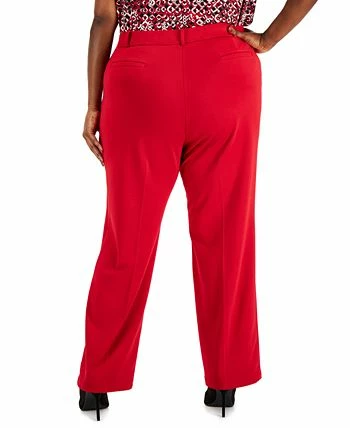 Kasper Plus Size Faux-Fly Pull-On Wide-Leg Pants 2 Kasper Plus Size Faux-Fly Pull-On Wide-Leg Pants - Image 2