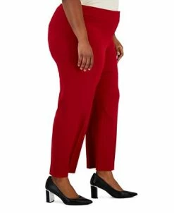 Kasper Plus Size Mid-Rise Straight-Ankle Faux-Pocket Pants -VINCE CAMUTO Shop 22336640 fpx