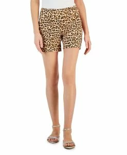 INC International Concepts Women's Printed Mid-Rise Pull-On Shorts, Created For Macy's