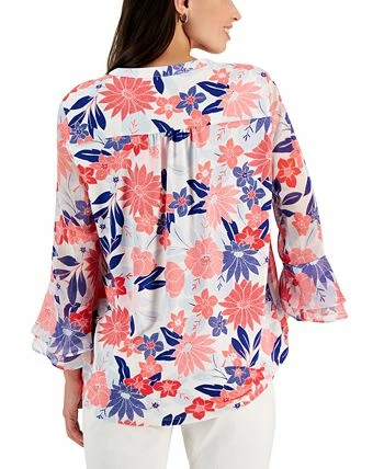 Charter Club Women's Garden Print Pintuck Top, Created For Macy's 2 Charter Club Women's Garden Print Pintuck Top, Created For Macy's - Image 2