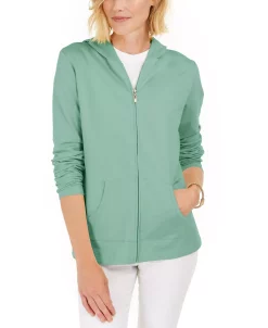 Karen Scott Long Sleeve Zip-Front Hoodie, Created For Macy's 23 Karen Scott Long Sleeve Zip-Front Hoodie, Created For Macy's -VINCE CAMUTO Shop 22444640 fpx