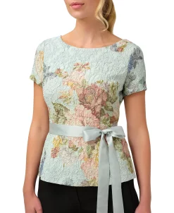 Adrianna Papell Women's Textured Floral-Print Top 8 Adrianna Papell Women's Textured Floral-Print Top -VINCE CAMUTO Shop 22445848 fpx