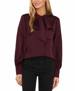 CeCe Women's Long Sleeve Button-Up Bow Blouse -VINCE CAMUTO Shop 22468291 fpx 1