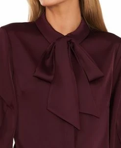CeCe Women's Long Sleeve Button-Up Bow Blouse -VINCE CAMUTO Shop 22468294 fpx