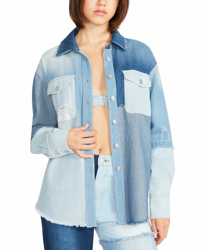 Steve Madden Women's Kylie Colorblocked Shacket 1 Steve Madden Women's Kylie Colorblocked Shacket