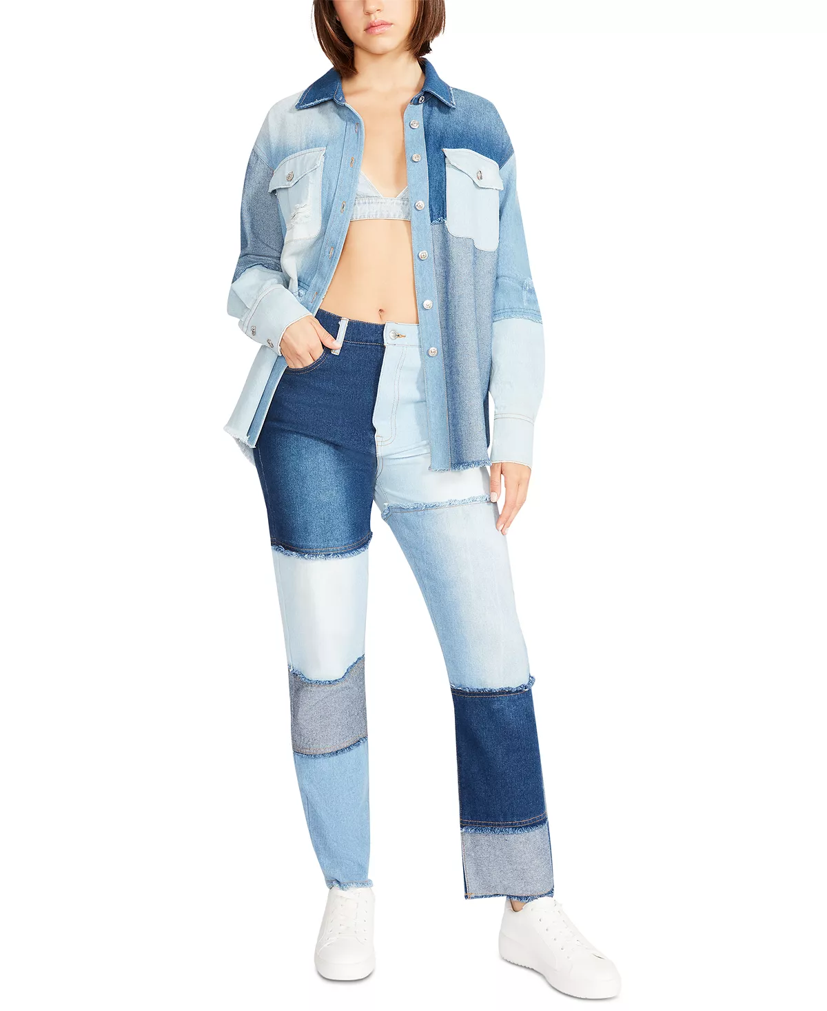 Steve Madden Women's Kylie Colorblocked Shacket 4 Steve Madden Women's Kylie Colorblocked Shacket - Image 4