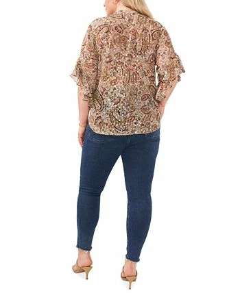 Vince Camuto Plus Size Pintucked Flutter-Sleeve Blouse 2 Vince Camuto Plus Size Pintucked Flutter-Sleeve Blouse - Image 2