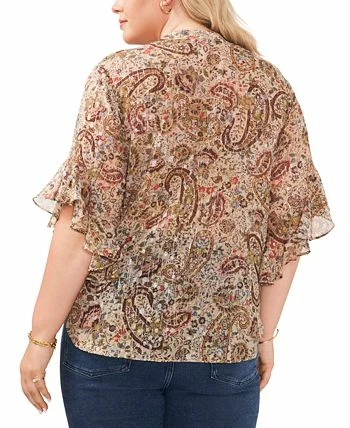 Vince Camuto Plus Size Pintucked Flutter-Sleeve Blouse 3 Vince Camuto Plus Size Pintucked Flutter-Sleeve Blouse - Image 3
