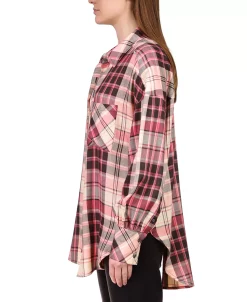 Sanctuary Women's Plaid-Print Drop-Shoulder Tunic Shirt -VINCE CAMUTO Shop 22554911 fpx
