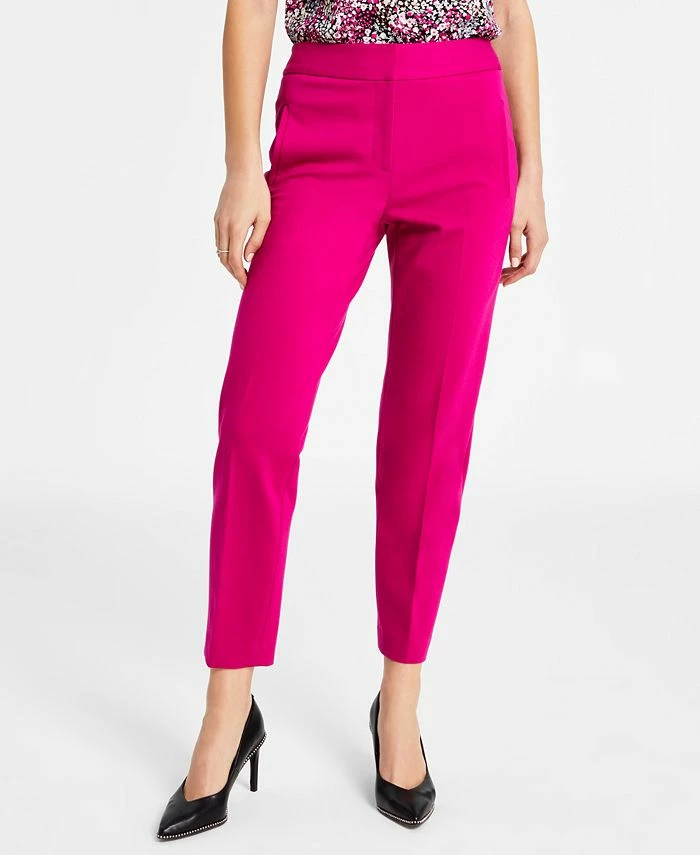 Bar III Women's Straight Leg High-Rise Ankle Pants, Created For Macy's 1 Bar III Women's Straight Leg High-Rise Ankle Pants, Created For Macy's