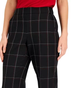 Kasper Women's Plaid Pull-On Straight-Leg Pants -VINCE CAMUTO Shop 22564238 fpx