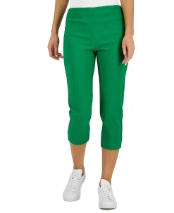 Charter Club Women's Jacquard Pull-On Capris Pants, Created For Macy's -VINCE CAMUTO Shop 22568364 fpx