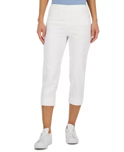Charter Club Women's Jacquard Pull-On Capris Pants, Created For Macy's -VINCE CAMUTO Shop 22568366 fpx