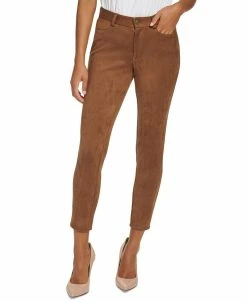 Tommy Hilfiger Faux Suede Mid Rise Skinny Ankle Pants