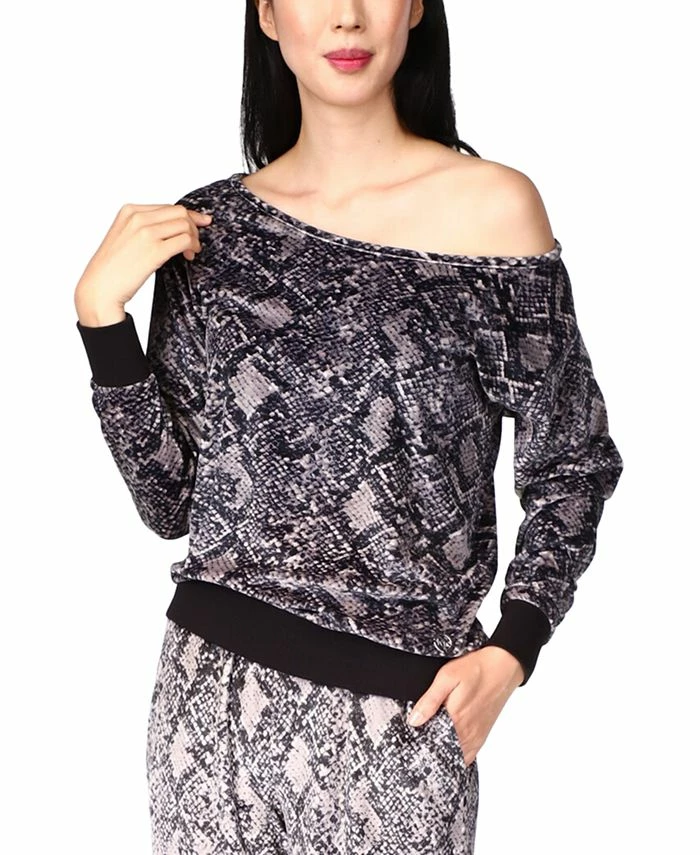 Michael Kors Women's Snake-Print Off-The-Shoulder Top 1 Michael Kors Women's Snake-Print Off-The-Shoulder Top