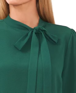 CeCe Women's Ruffled Elbow-Sleeve Tie-Neck Blouse 9 CeCe Women's Ruffled Elbow-Sleeve Tie-Neck Blouse -VINCE CAMUTO Shop 22663155 fpx