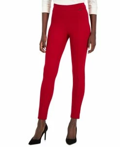 Anne Klein Women's Pull-On Seamed Compression Leggings