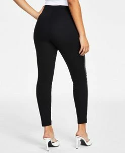 Alternative view of Bar III Faux-Leather Leggings, Created For Macy's