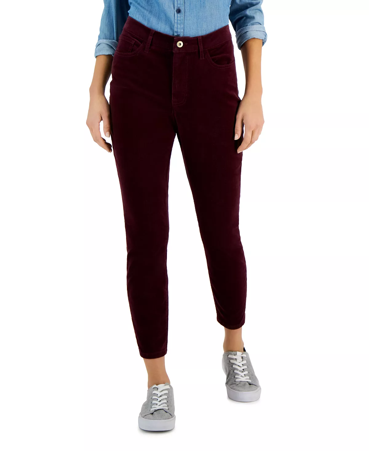 Tommy Hilfiger Women's Corduroy Skinny Ankle Pants 1 Tommy Hilfiger Women's Corduroy Skinny Ankle Pants