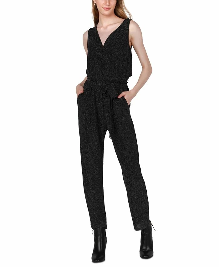 Black Tape Women's Embellished Belted Faux-Wrap Jumpsuit 1 Black Tape Women's Embellished Belted Faux-Wrap Jumpsuit