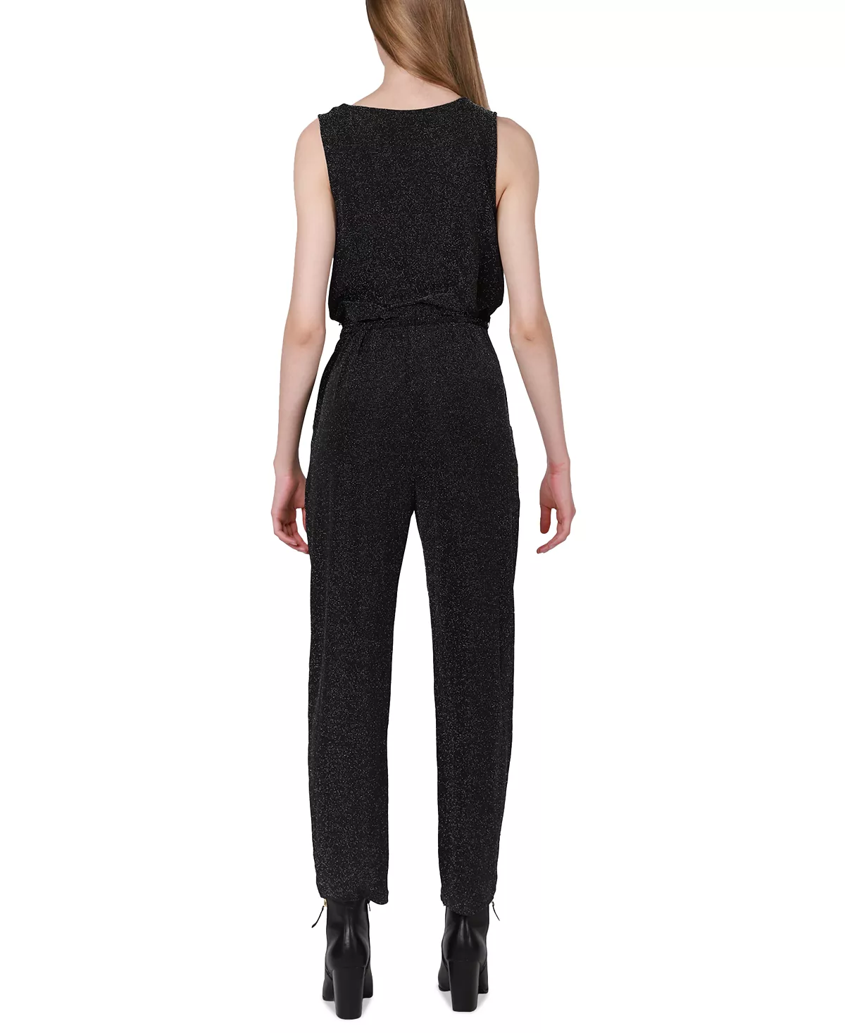 Black Tape Women's Embellished Belted Faux-Wrap Jumpsuit 2 Black Tape Women's Embellished Belted Faux-Wrap Jumpsuit - Image 2