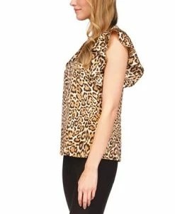 Michael Kors Women's Wildcat Printed Ruffled Top -VINCE CAMUTO Shop 22731338 fpx