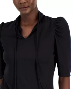 Anne Klein Women's Elbow-Sleeve Ruched-Shoulder Top 6 Anne Klein Women's Elbow-Sleeve Ruched-Shoulder Top -VINCE CAMUTO Shop 22767621 fpx