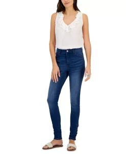 INC International Concepts Women's Ruffle Tiered V-Neck Sleeveless Top, Created For Macy's -VINCE CAMUTO Shop 22782959 fpx