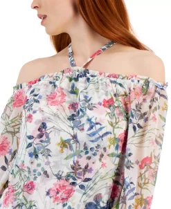 INC International Concepts Women's Floral Print Cold-Shoulder Blouse, Created For Macy's 6 INC International Concepts Women's Floral Print Cold-Shoulder Blouse, Created For Macy's -VINCE CAMUTO Shop 22783470 fpx
