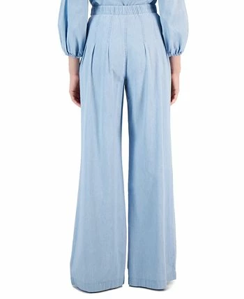 INC International Concepts Women's Chambray Ultra High-Rise Wide-Leg Pants, Created For Macy's 2 INC International Concepts Women's Chambray Ultra High-Rise Wide-Leg Pants, Created For Macy's - Image 2