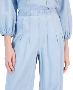 INC International Concepts Women's Chambray Ultra High-Rise Wide-Leg Pants, Created For Macy's 8 INC International Concepts Women's Chambray Ultra High-Rise Wide-Leg Pants, Created For Macy's -VINCE CAMUTO Shop 22783641 fpx