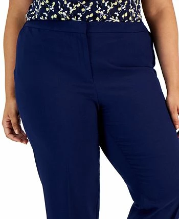 Kasper Plus Size Straight-Leg Pants 5 Kasper Plus Size Straight-Leg Pants - Image 5