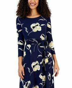 Kasper Women's Floral-Print Midi Fit & Flare Dress -VINCE CAMUTO Shop 22813314 fpx